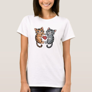Katzen Herz T-Shirt