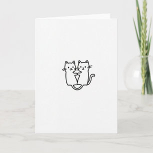 Katzen Herz Zusammengehörigkeits Kunstkarte Karte
