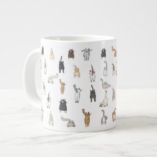 Katzen-Hintern, Crazy Cat Lady, Kitten-Hintern, lu Jumbo-Tasse