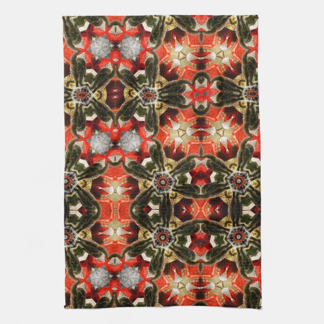 Katzen-Hintern-Kaleidoskop Geschirrtuch (Vertikal)