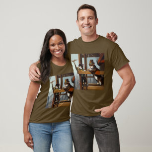 Katzen Hochstahlarbeiten T-Shirt
