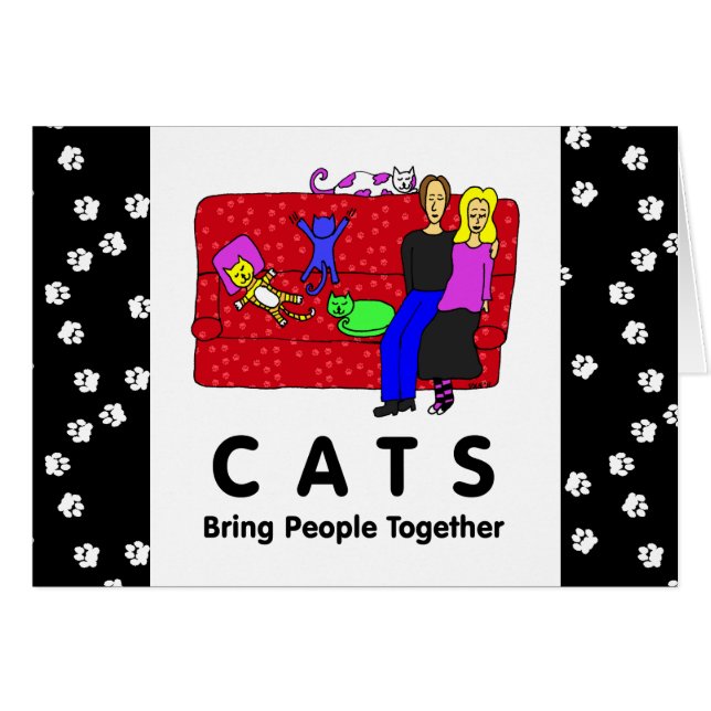 Katzen holen Leute zusammen (Vorderseite (Horizontal))