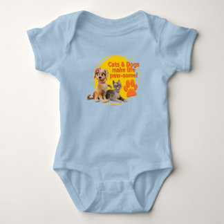 Katzen & Hunde machen das Leben zum Kinderspiel! Baby Strampler