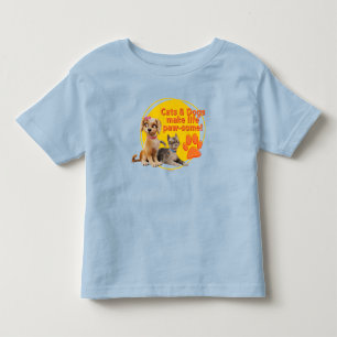 Katzen & Hunde machen das Leben zum Kinderspiel! Kleinkind T-shirt
