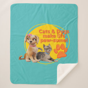 Katzen & Hunde machen das Leben zum Kinderspiel! Sherpadecke