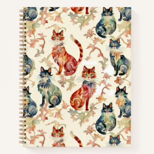 Katzen im chinesischen Watercolor Pattern Journal Notizbuch