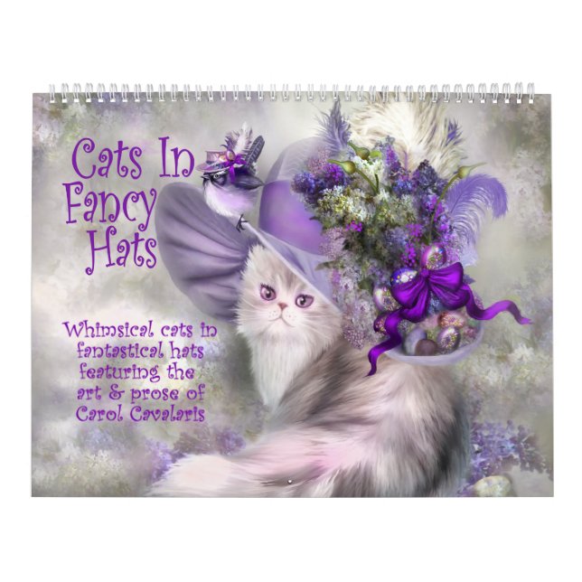 Katzen im extravaganten Hut-Kunst-Kalender Kalender (Titelbild)