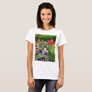 Katzen im Garten Katzenliebhaber T-Shirt