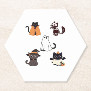 Katzen im Halloween-Kostüm Classic T-Shirt Untersetzer