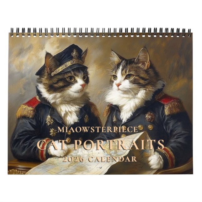 Katzen im historischen Kostüm 2026 Mauerkalender Kalender (Titelbild)