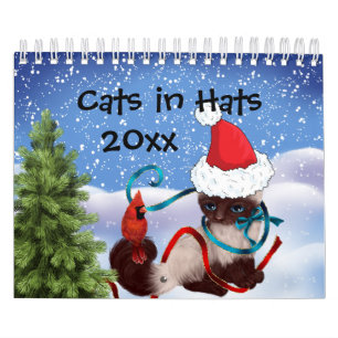 Katzen im Hut-Kalender Kalender
