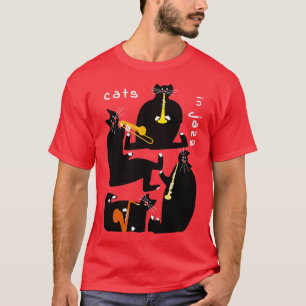 Katzen im Jazz T-Shirt