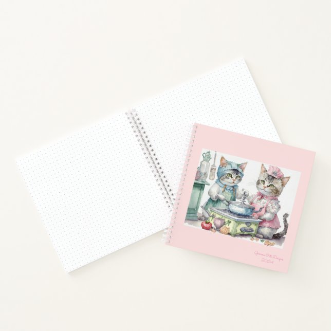 Katzen im Küchenheft Notizbuch (Innenseite)