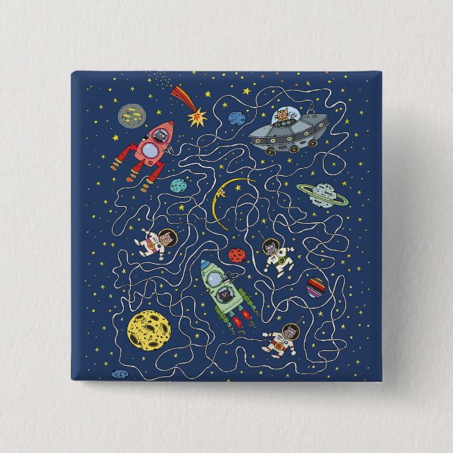 Katzen im Leerzeichen Button (Vorderseite)