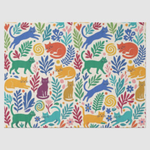 Katzen im Matisse-Stil Seidenpapier