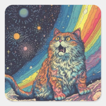 Katzen im Raum mit Regenbogen
