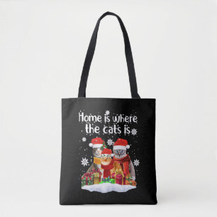 Katzen im Schnee Winter Weihnachtsmannmütze Kätzch