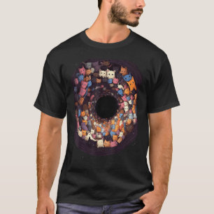 Katzen im Schwarzen Loch Katze Katzenmutter Katz T-Shirt