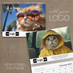 Katzen im Urlaub - Logo für Geschäftsgeschenk hinz Kalender