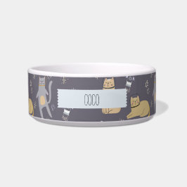 Katzen im Weltraum Nahtlose Muster-Individuelle Na Napf