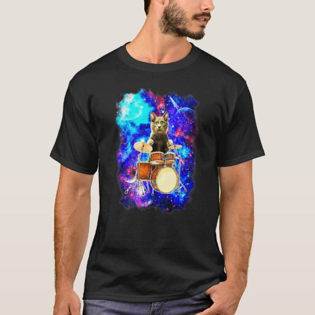 Katzen im Weltraum T-Shirt (Vorderseite)
