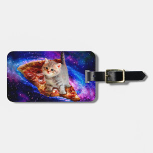 Katzen im Weltraumpizza Gepäckanhänger
