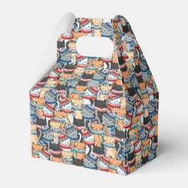 Katzen im Winter-Skarven & Hats-Muster Geschenkschachtel