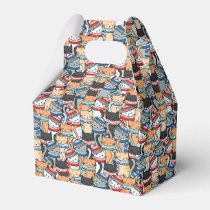 Katzen im Winter-Skarven & Hats-Muster Geschenkschachtel