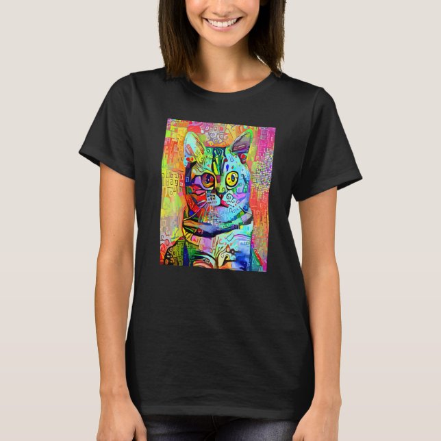 KATZEN IMPRESSIONIST Kätzchen Kitty Ich Bin Eine K T-Shirt (Vorderseite)