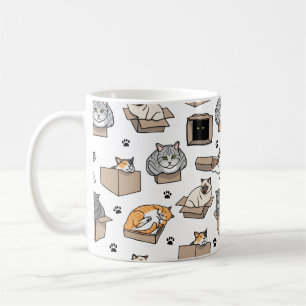 Katzen in Boxen, wenn ich mich anfühle  Kaffeetasse