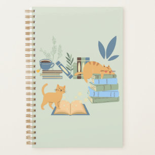 Katzen in Büchern Planer
