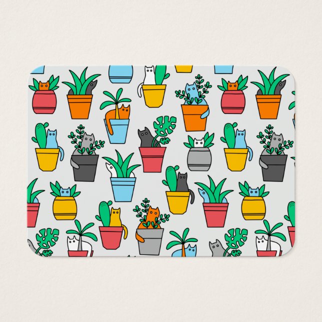 Katzen in den Blumentöpfen (Vorderseite)