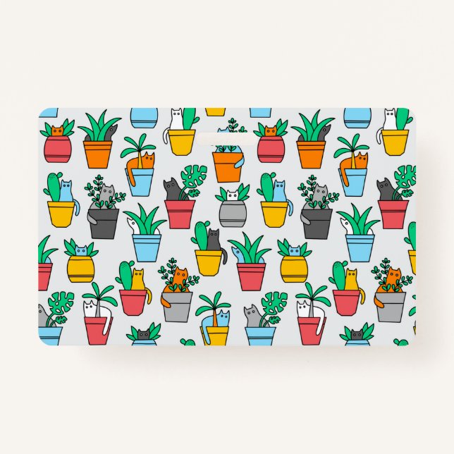 Katzen in den Blumentöpfen Ausweis (Vorderseite)