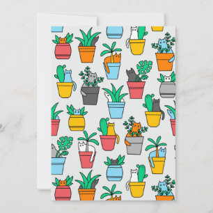 Katzen in den Blumentöpfen Dankeskarte