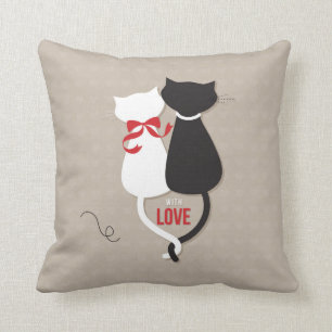 Katzen in der Liebe Kissen
