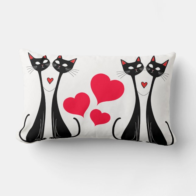 Katzen in der Liebe Kissen (Vorderseite)