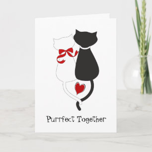 Katzen in der Liebe Niedlicher Valentinstag Feiertagskarte