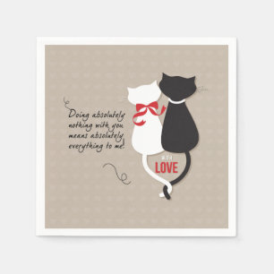 Katzen in der Liebe Serviette