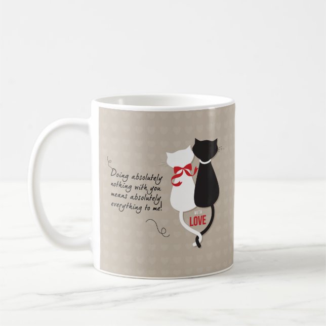 Katzen in der Liebe Tasse (Links)