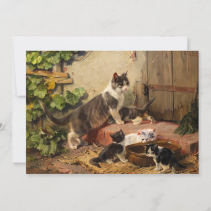 Katzen in der Milchschüssel Julius Adam the Youn Karte