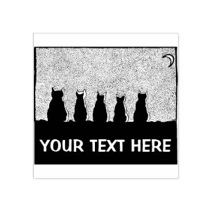 Katzen in der Mondlicht-Kautschuk-Briefmarke Gummistempel