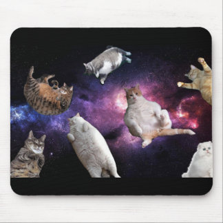 Katzen in der Raum-Mausunterlage Mousepad