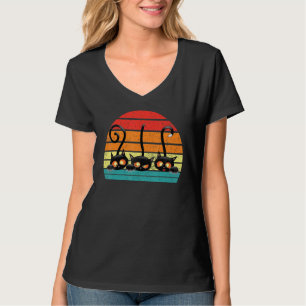 Katzen in der schwarzen Katze Vintag Retro T-Shirt