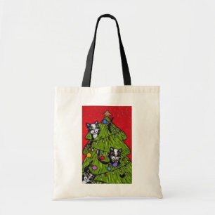 Katzen in der Weihnachtsbaumtasche Tragetasche
