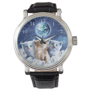 Katzen in der Wolke Armbanduhr