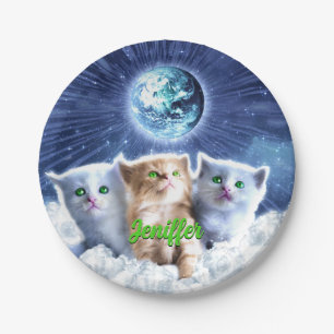 Katzen in der Wolke Pappteller