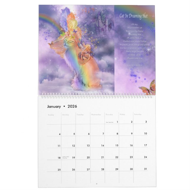 Katzen in extravagantem Hut-Kunst-Kalender 2015 Kalender (Jan 2026)