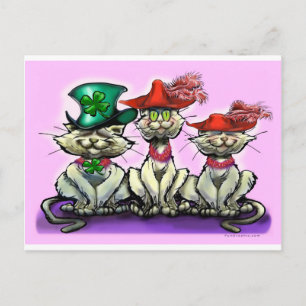 Katzen in Hasen Postkarte