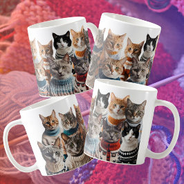 Katzen in Jumpers niedlicher Strickliebhaber Kaffeetasse