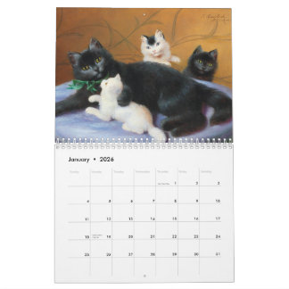 Katzen in klassischer Kunst Kalender